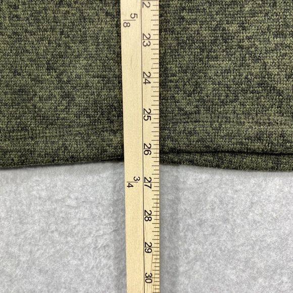 Woolrich Sweater Men Medium Green Drifter Knit Sweater 1/4 Snap Mock Neck Pocket - Picture 8 of 11